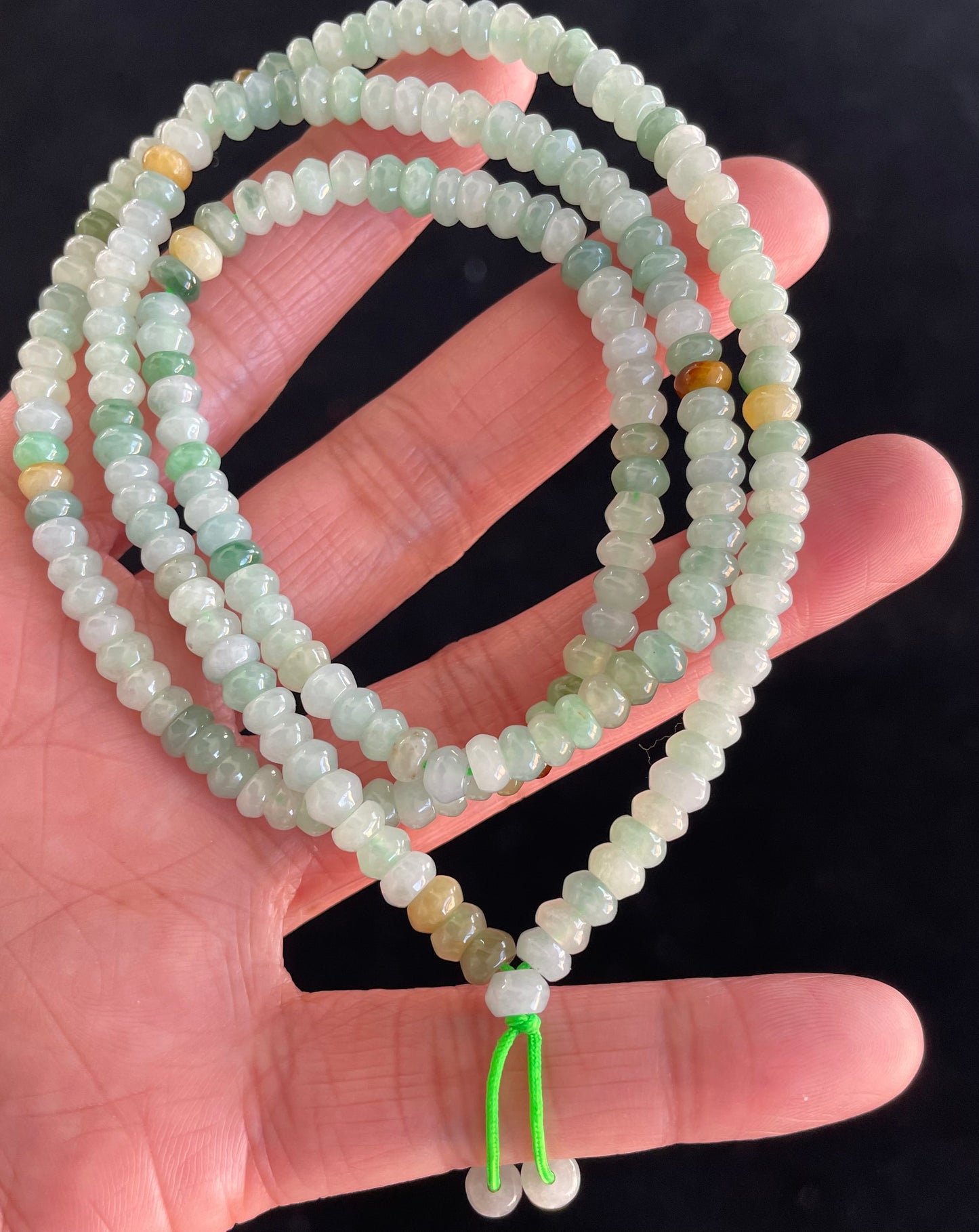 Icy Jadeite, 100% Untreated Certified Genuine Type A Burmese Jadeite, Abacus Jadeite Jade Beads Necklace/Bracelet, Grade A Jadeite, Burma Jadeite