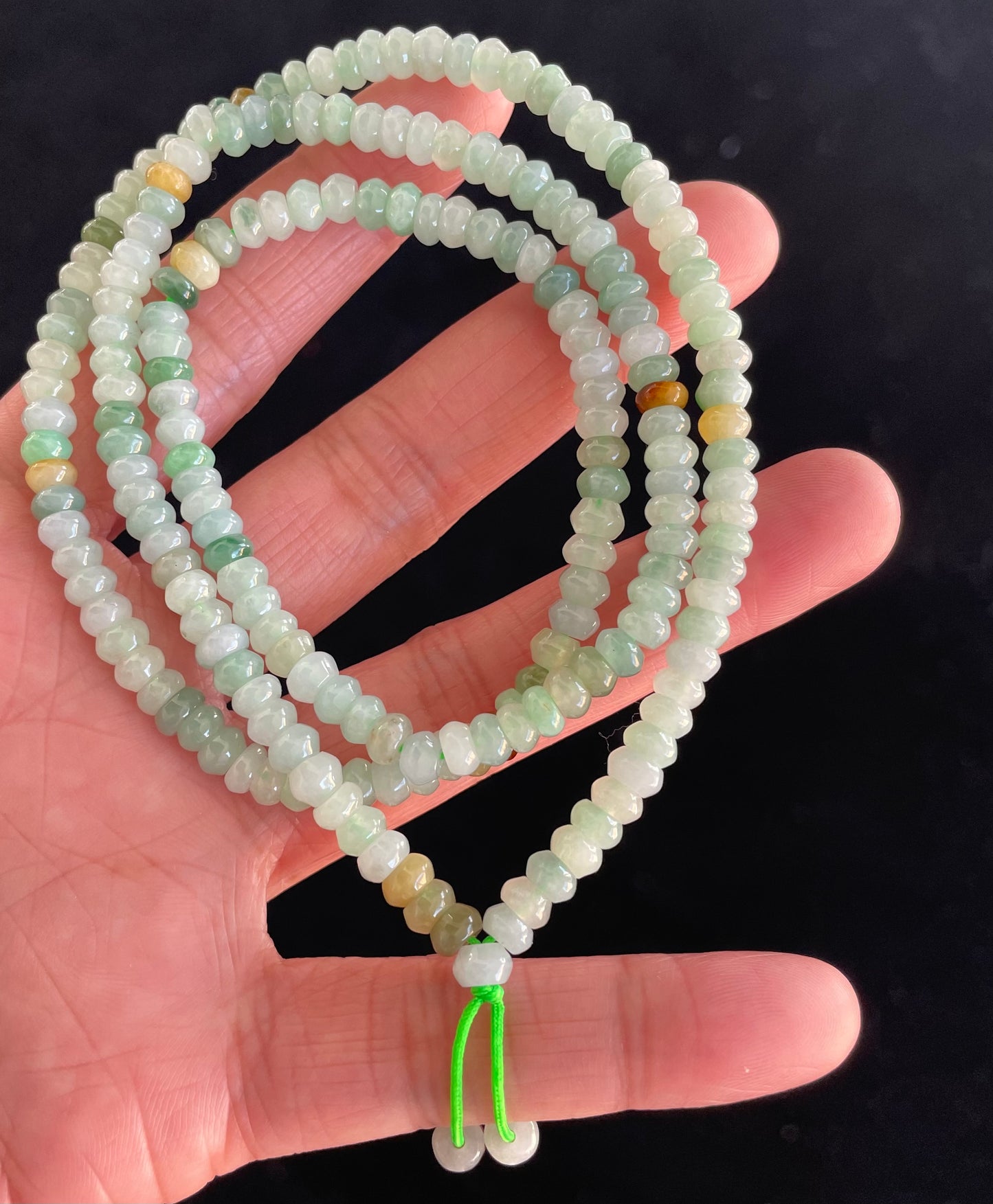 Icy Jadeite, 100% Untreated Certified Genuine Type A Burmese Jadeite, Abacus Jadeite Jade Beads Necklace/Bracelet, Grade A Jadeite, Burma Jadeite
