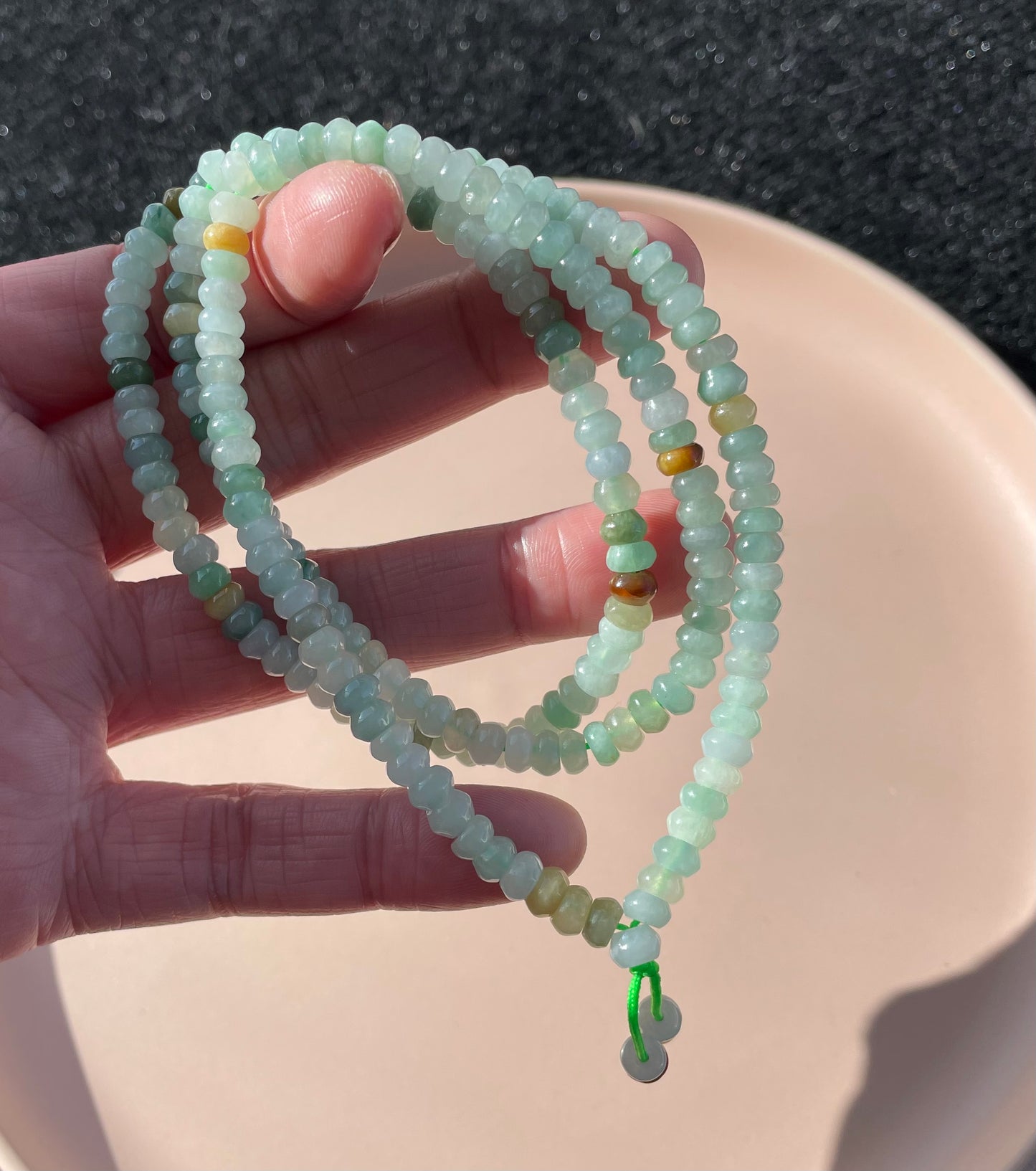 Icy Jadeite, 100% Untreated Certified Genuine Type A Burmese Jadeite, Abacus Jadeite Jade Beads Necklace/Bracelet, Grade A Jadeite, Burma Jadeite