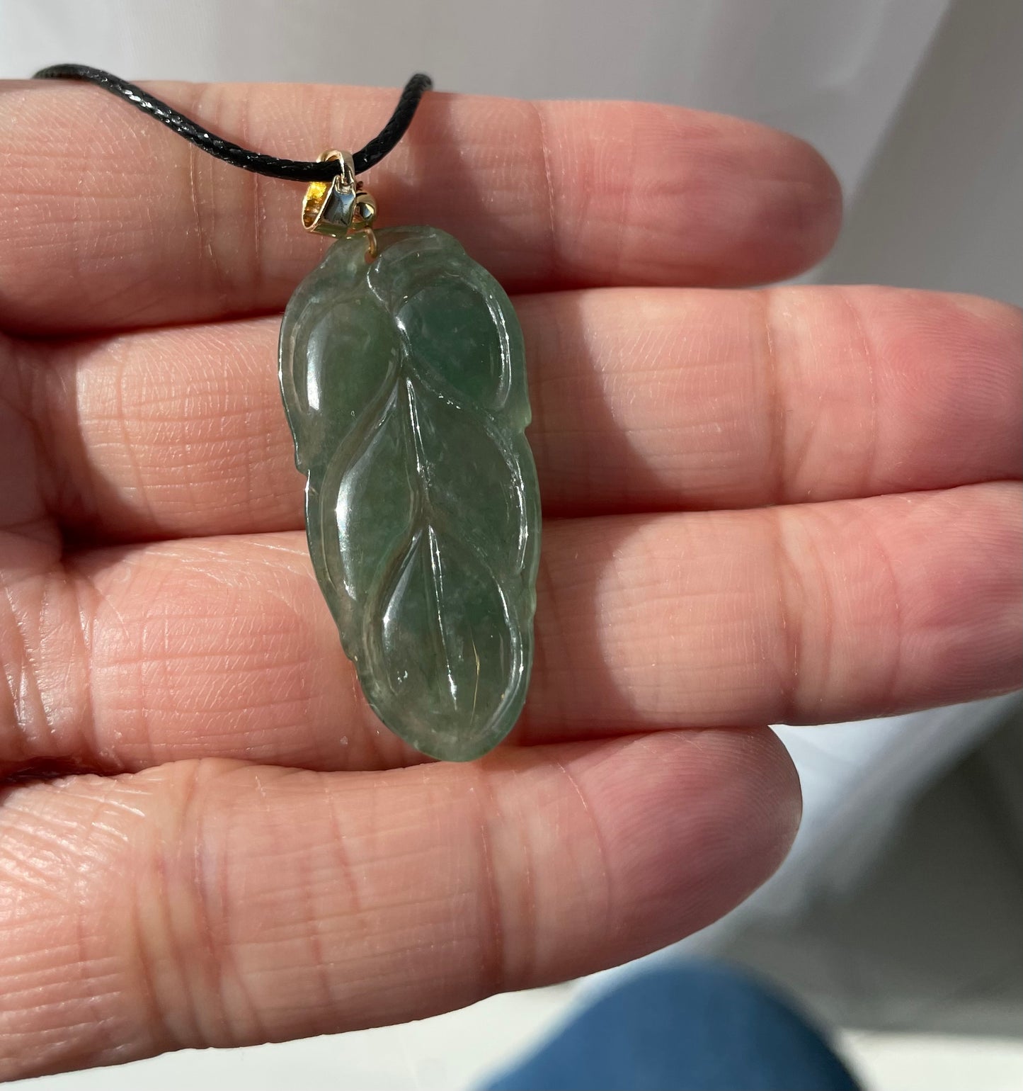 Icy Green Jadeite, 100% Untreated Certified Genuine Type A Burmese Jadeite, Leaf Jadeite Jade Pendant Necklace, Grade A Jadeite, Burma Jadeite