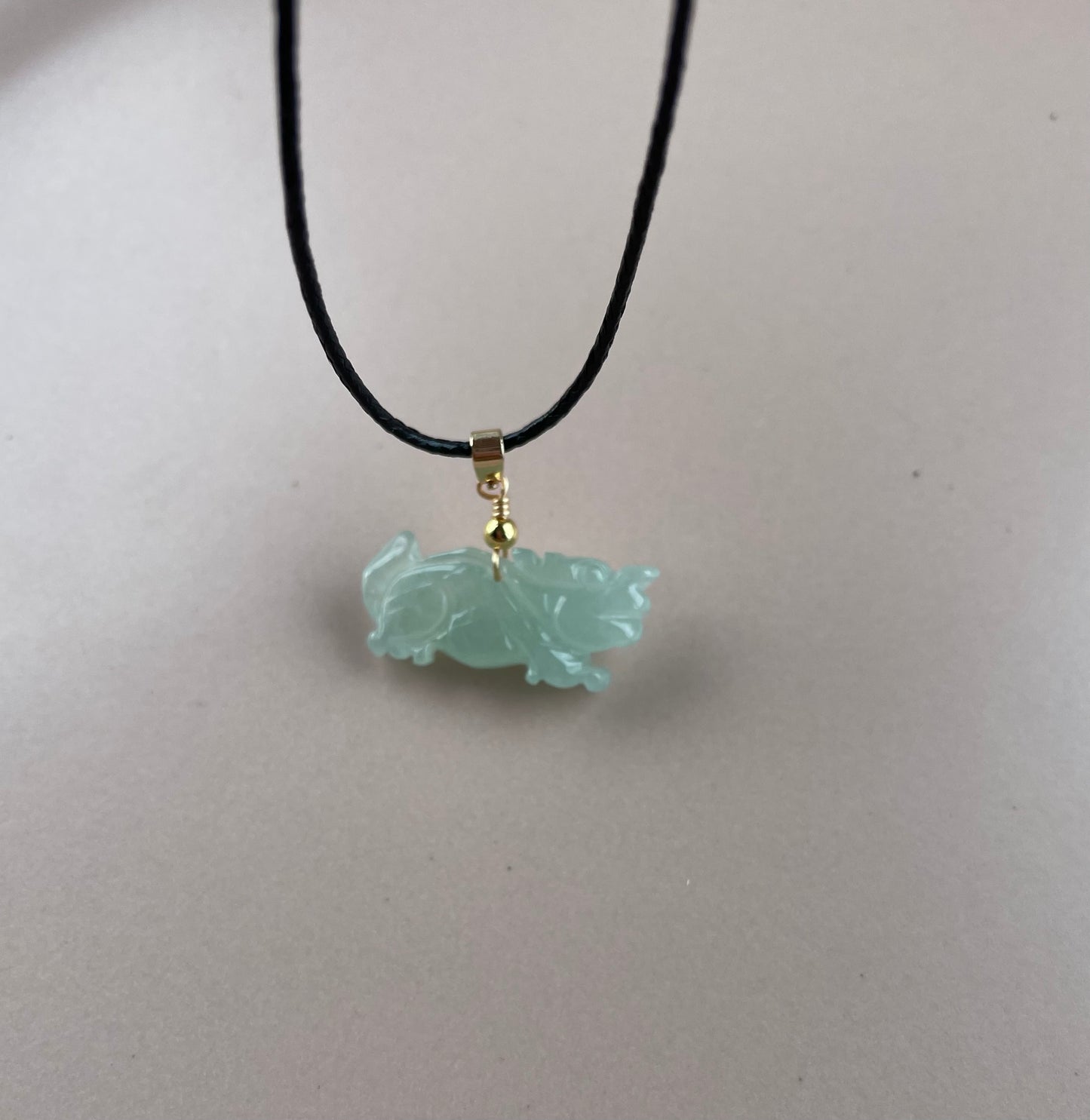 Icy Green Jadeite, 100% Untreated Certified Genuine Type A Burmese Jadeite, Qilin Jadeite Jade Pendant Necklace, Grade A Jadeite, Burma Jadeite