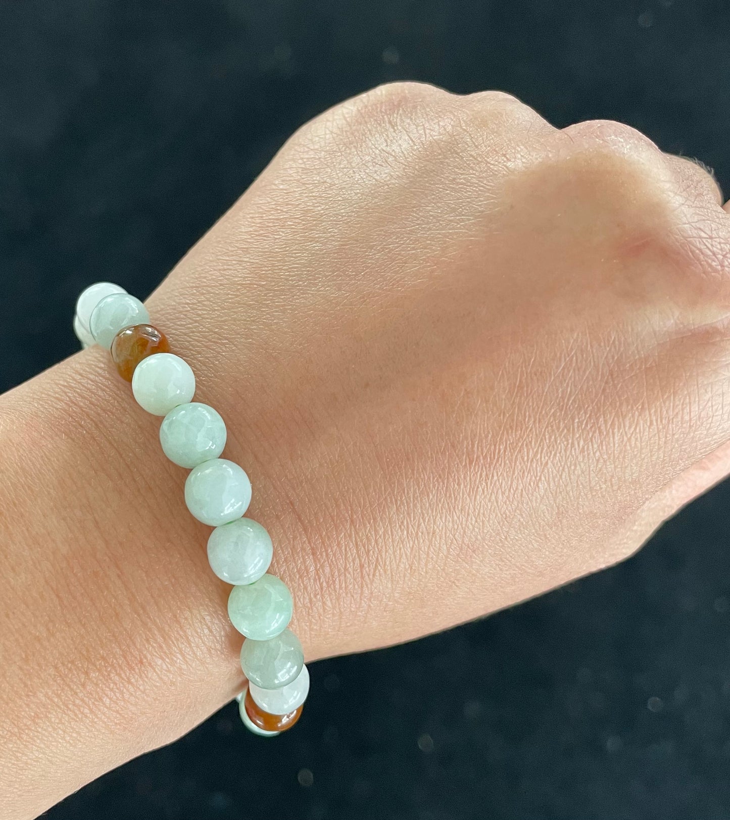 100% Untreated Certified Genuine Type A Burmese Jadeite, Round Jadeite Jade Beads Bracelet, Grade A Jadeite, Burma Jadeite