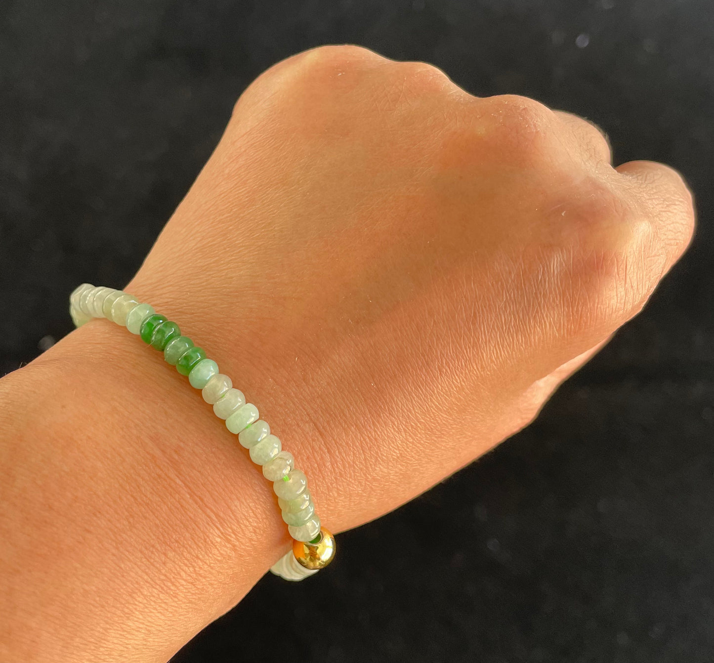 Icy Jadeite, 100% Untreated Certified Genuine Type A Burmese Jadeite, Abacus Jadeite Jade Beads Bracelet, Grade A Jadeite, Burma Jadeite