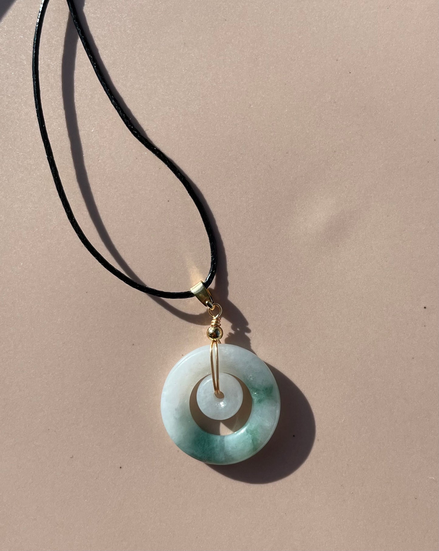 Jadeite Floating Green, 100% Untreated Certified Genuine Type A Burmese Jadeite, Child and Mother Ring Pendant Necklace Jadeite, Grade A Jadeite, Burma Jadeite
