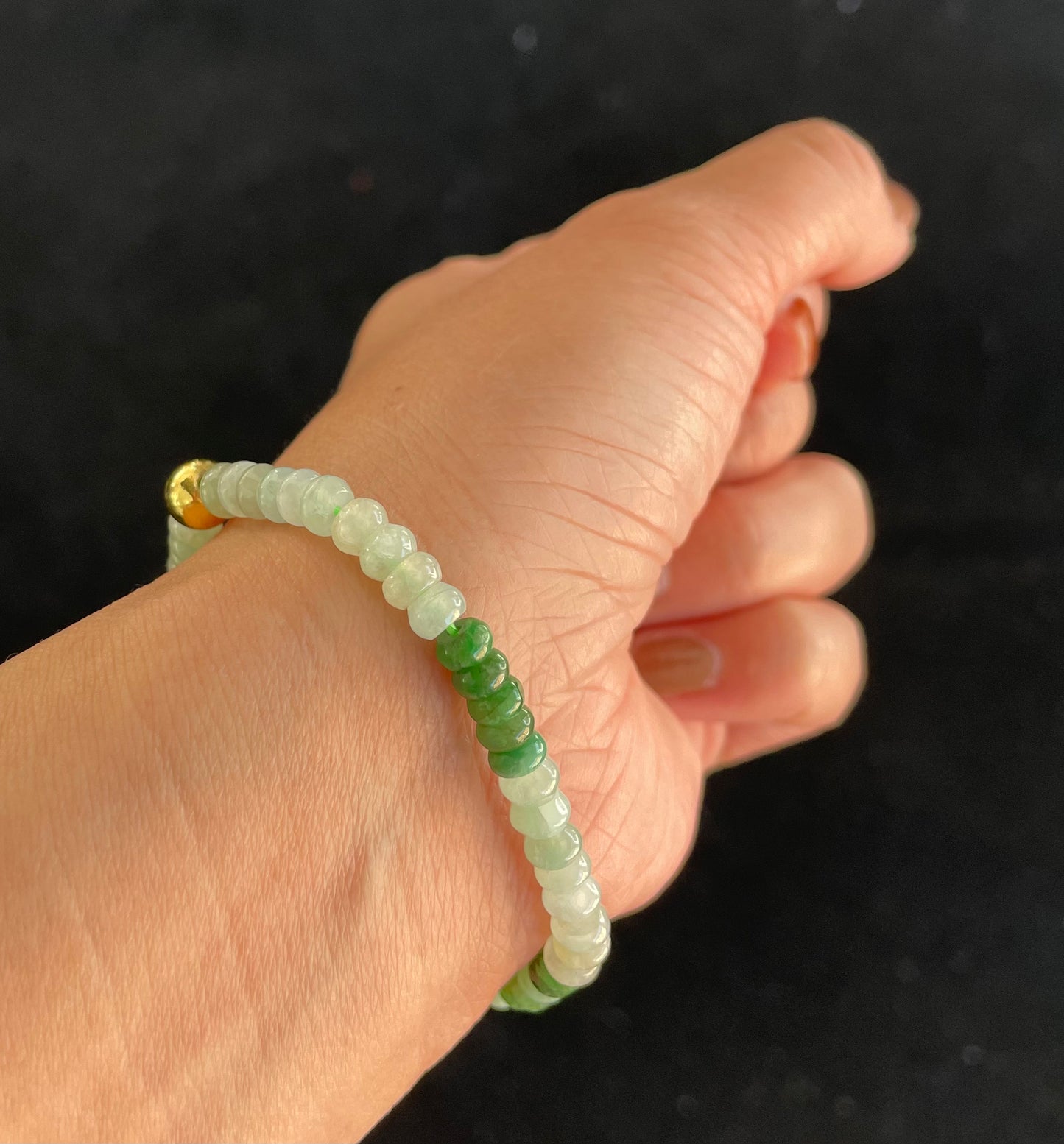 Icy Jadeite, 100% Untreated Certified Genuine Type A Burmese Jadeite, Abacus Jadeite Jade Beads Bracelet, Grade A Jadeite, Burma Jadeite