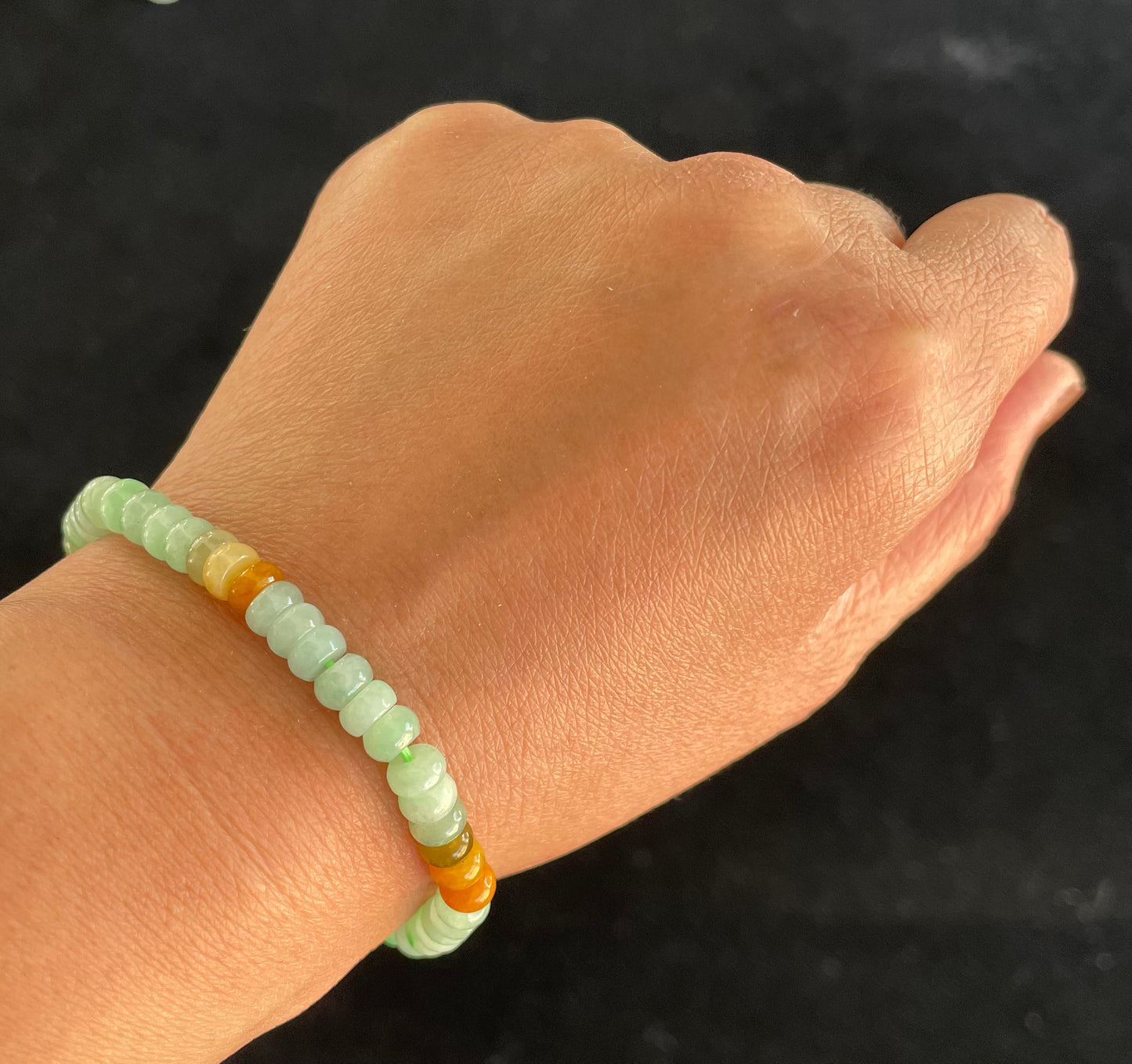 Icy Jadeite, 100% Untreated Certified Genuine Type A Burmese Jadeite, Abacus Jadeite Jade Beads Bracelet, Grade A Jadeite, Burma Jadeite