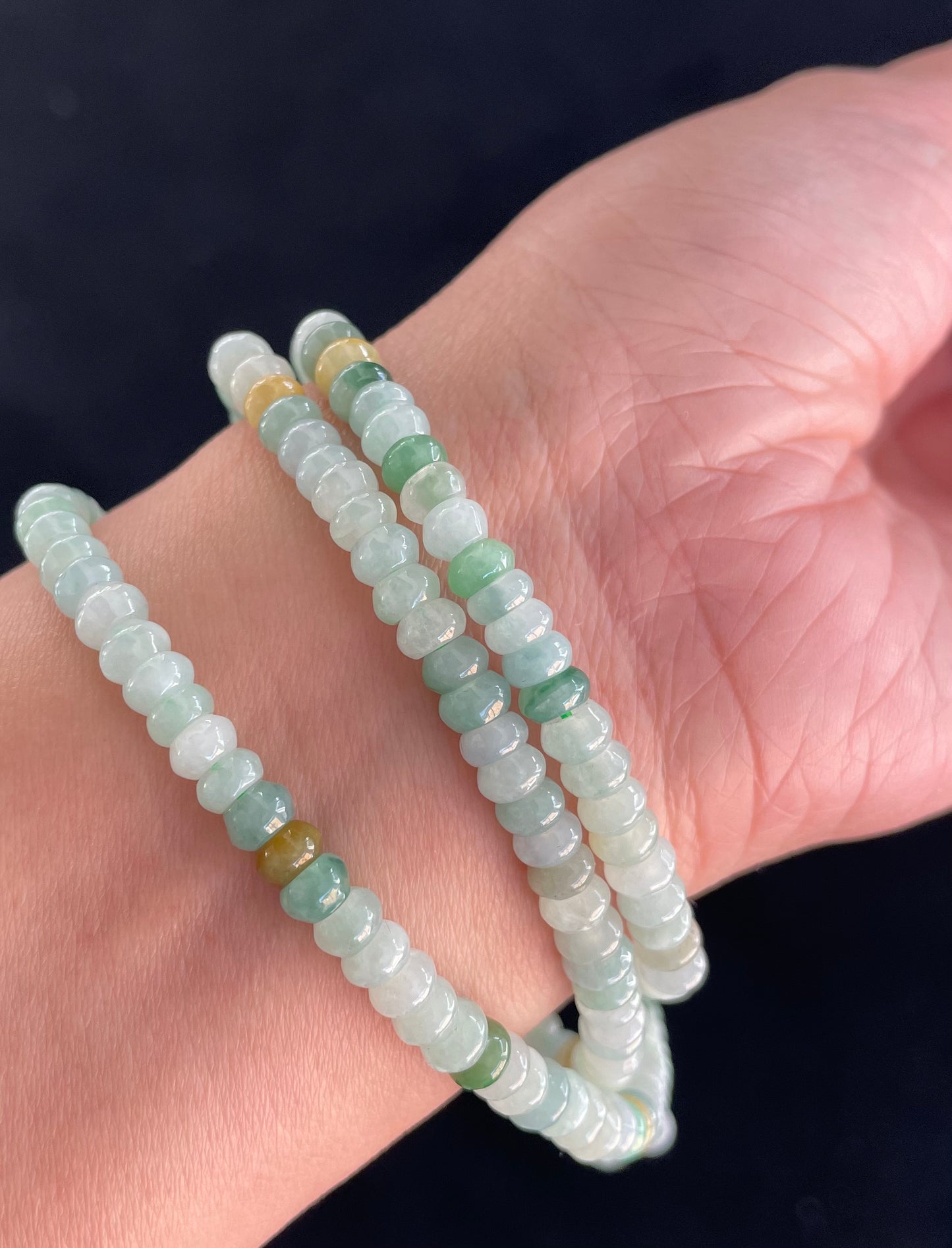 Icy Jadeite, 100% Untreated Certified Genuine Type A Burmese Jadeite, Abacus Jadeite Jade Beads Necklace/Bracelet, Grade A Jadeite, Burma Jadeite