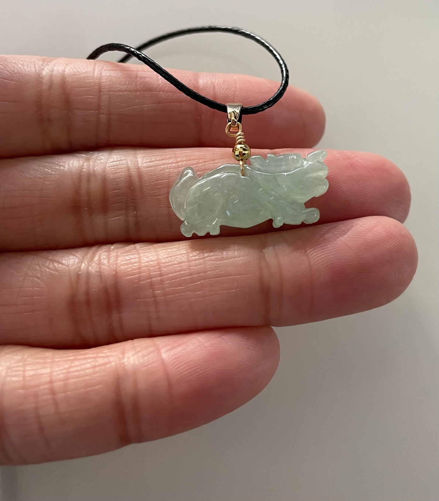 Icy Green Jadeite, 100% Untreated Certified Genuine Type A Burmese Jadeite, Qilin Jadeite Jade Pendant Necklace, Grade A Jadeite, Burma Jadeite