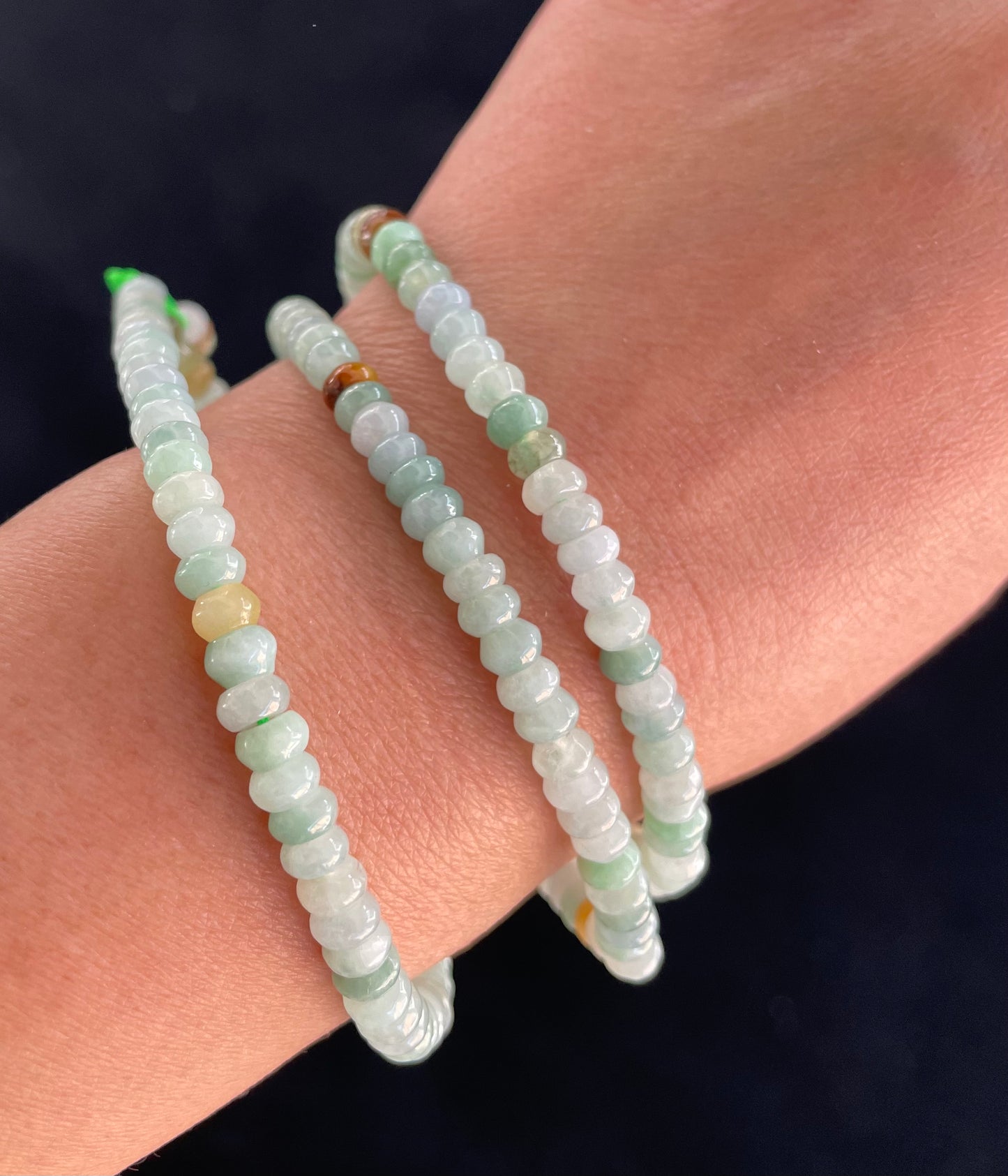 Icy Jadeite, 100% Untreated Certified Genuine Type A Burmese Jadeite, Abacus Jadeite Jade Beads Necklace/Bracelet, Grade A Jadeite, Burma Jadeite