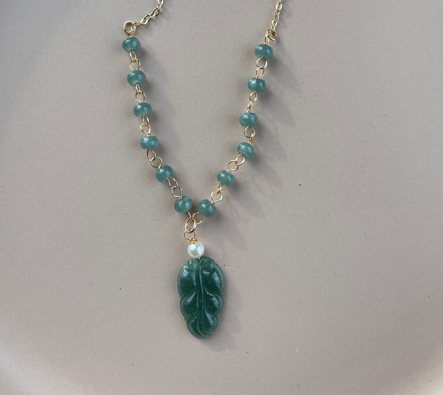 Icy Green Jadeite, 100% Untreated Certified Genuine Type A Guatemala Jadeite, Leaf Jadeite Jade Pendant Necklace, Grade A Jadeite, Guatemala Jadeite