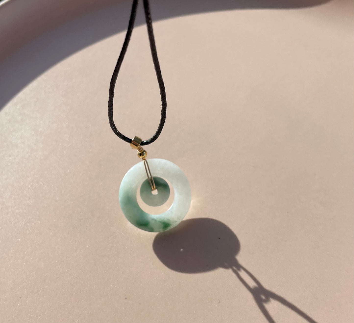 Jadeite Floating Green, 100% Untreated Certified Genuine Type A Burmese Jadeite, Child and Mother Ring Pendant Necklace Jadeite, Grade A Jadeite, Burma Jadeite