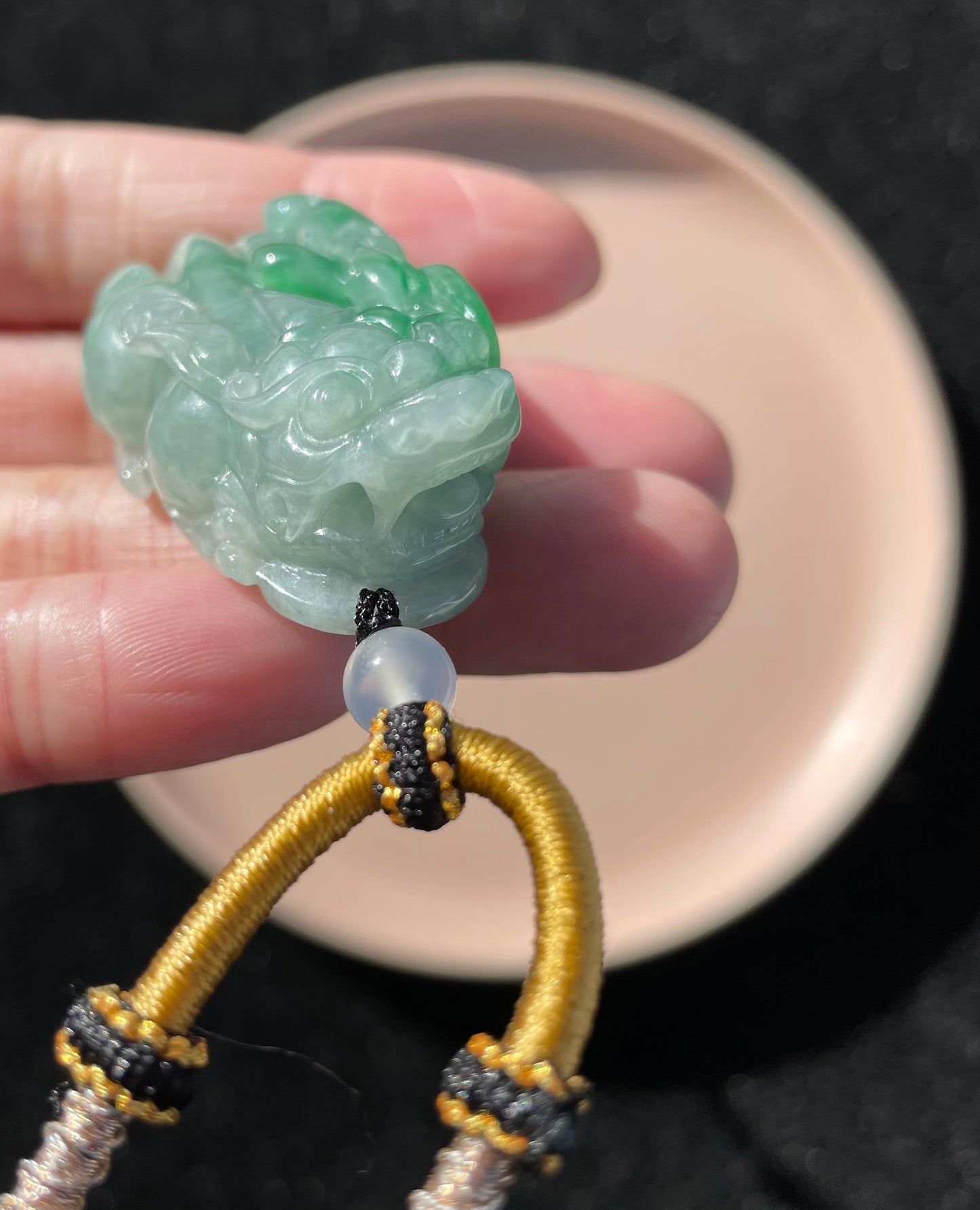 Icy Green Jadeite, 100% Untreated Certified Genuine Type A Burmese Jadeite, Pixiu Jadeite Jade Pendant Necklace, Grade A Jadeite, Burma Jadeite