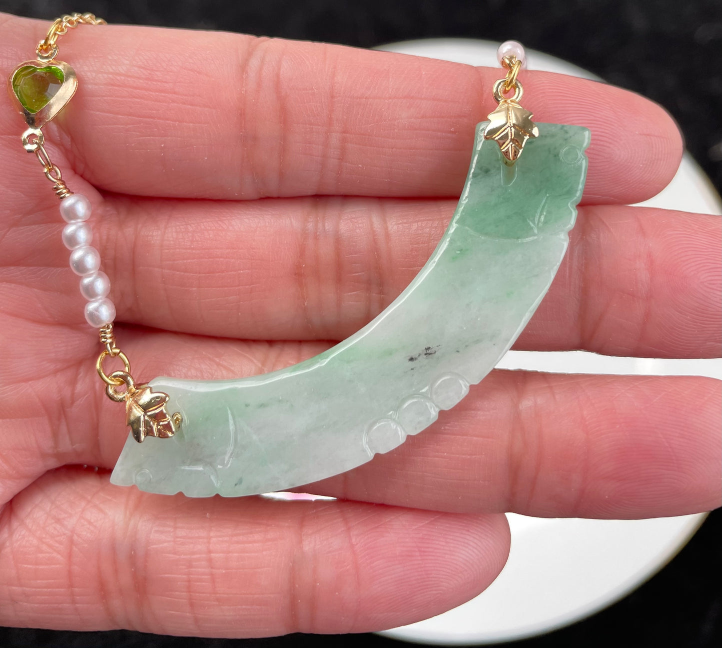 Green Jadeite, 100% Untreated Certified Genuine Type A Burmese Jadeite, Yuheng Jadeite Jade Pendant Necklace, Grade A Jadeite, Burma Jadeite